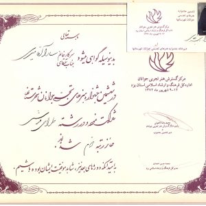 رتبه دوم مسابقه طراحی فرش